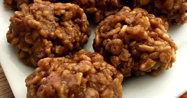 No Bake Reeses Krispy Cookies