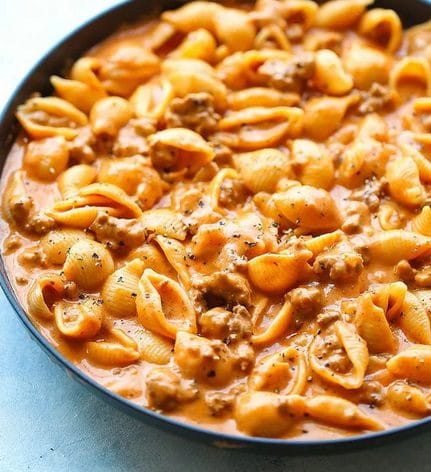 Creamy Beef and Shells*