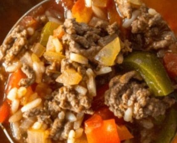 Slow Cooker Stuffed Pepper Soup!!!