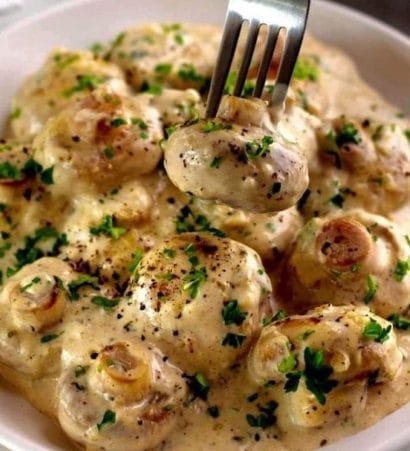 GARLIC PARMESAN MUSHROOMS!!!