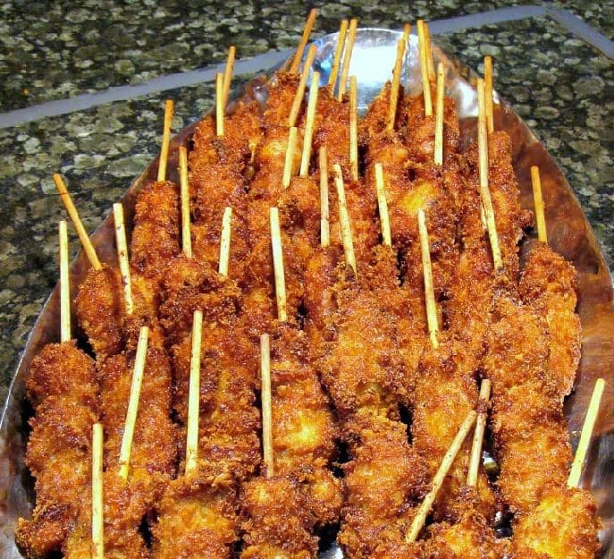Breaded Chicken Skewers !!
