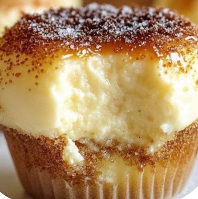 Vanilla Bean Crème Brûlée Cheesecake Cupcakes
