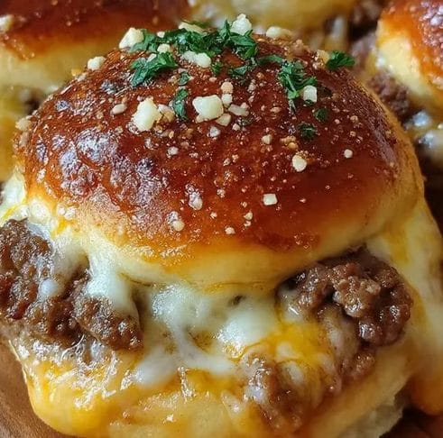 Garlic Parmesan Cheeseburger Bombs