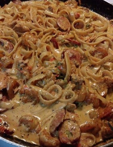 Cajun Shrimp Pasta with Sausage