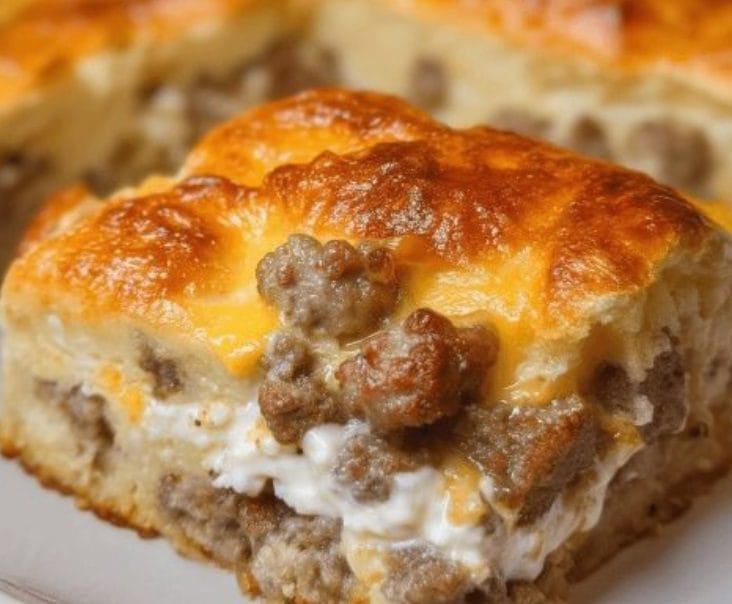Sausage Cream Cheese Casserole (Only 3 Ingredients)