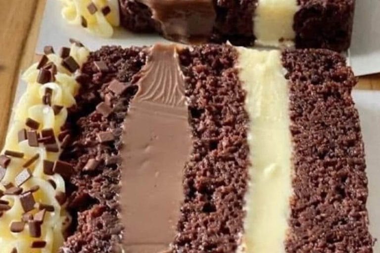 Chocolate Cake with Creamy Filling and Ganache