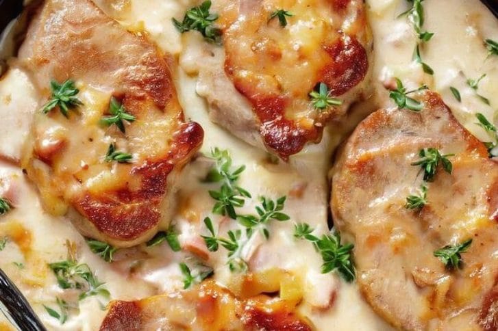 Smothered Pork Chop Scalloped Potato Casserole