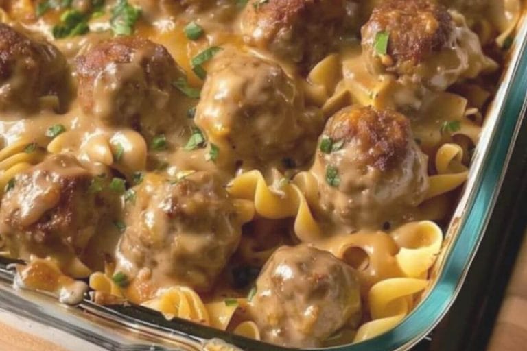 Swedish Meatballs with Egg Noodles