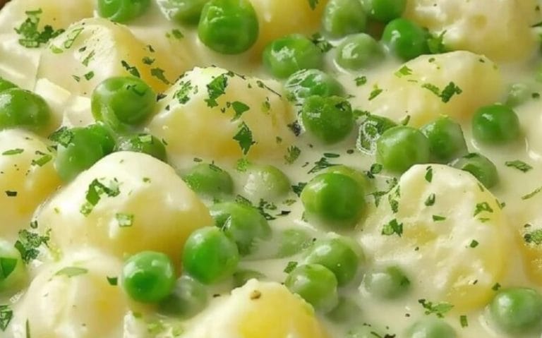 Creamed Potatoes and Peas