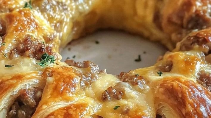 Sausage and Cheese Crescent Ring