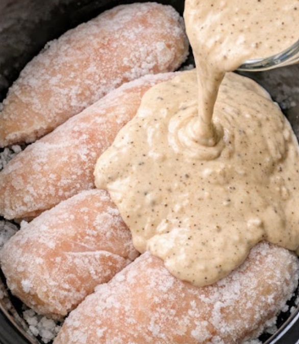 5-Ingredient Slow Cooker Retro Cream Chicken