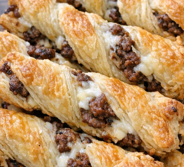 My sister brings these to every August porch party and it only takes 4 ingredients to make a flaky golden crowd pleaser.