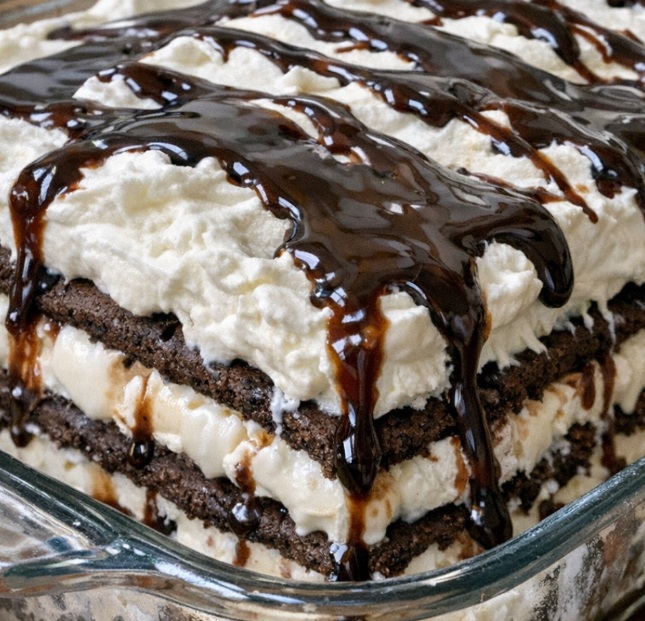 My grandmother made this 4 ingredient summer dessert every August to beat the intense heat. Creamy, nostalgic, and the absolute easiest sweet treat to throw together for a backyard crowd.