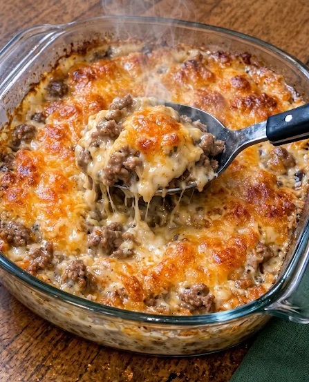 3-Ingredient Cheesy Beef Bake: An Easy Dinner Everyone Will Love