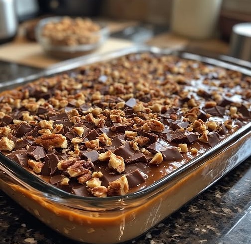caramel chocolate crunc bars