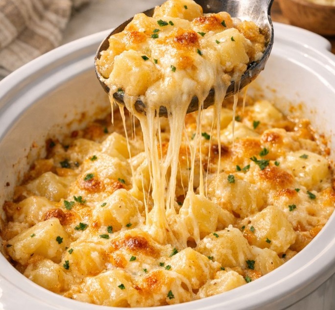 My sister-in-law begged me for this recipe after Easter brunch last year. Creamy, cheesy, and absolutely effortless.
