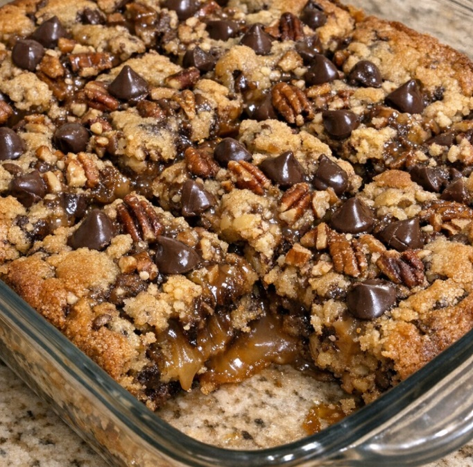 Aunt Patty made these 4 ingredient treats for the family picnic and my cousins nearly fought over the last square.