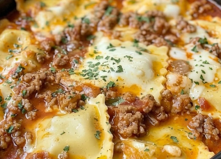 Crockpot Ravioli Lasagna